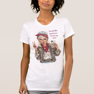 T-shirt met humor voor oudere vrouwen, gepersonali