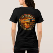 T-shirt met Huntington Beach Sunset (Achterkant)