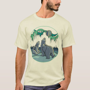 T-shirt met ijsbeer kunst Eerste Naties kunst T-sh