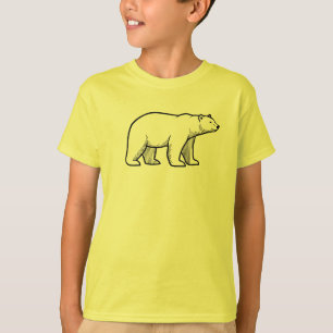 T-shirt met ijsbeer – Minimalistisch dierontwerp