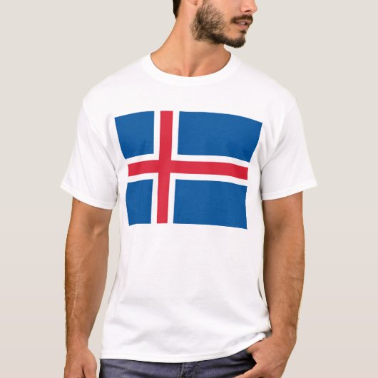 T-Shirt met IJslandse vlag (Voorkant)