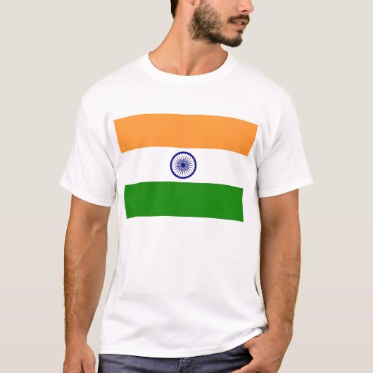 T-Shirt met Indiase vlag (Voorkant)