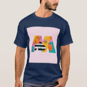 T-shirt met initiële kunst M (Voorkant)