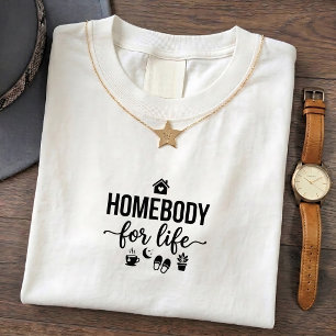 T-shirt met introvert thuis zit levens citaat