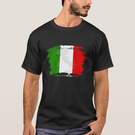 T-shirt met Italiaanse vlag (Voorkant)