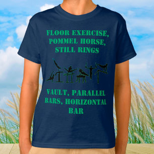 T-shirt met jongens turnvaardigheden en zijn naam 