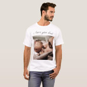 T-Shirt met jouw foto van papa - Ik hou van jou pa (Voorkant volledig)