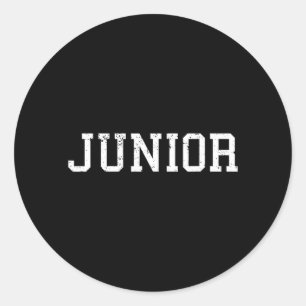 T-shirt met Junior-afdruk terug naar school Ronde Sticker