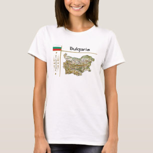 T-shirt met kaart en vlag van Bulgarije + titel