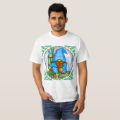 T-shirt met kabouter die golf speelt (Voorkant volledig)