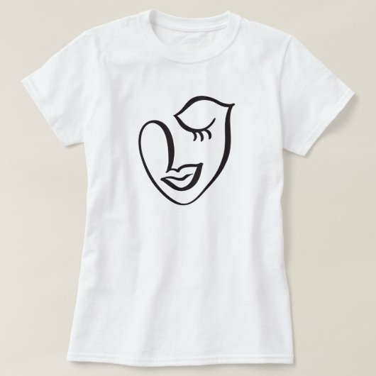 T-shirt met kalligrafiegezicht (Design voorkant)
