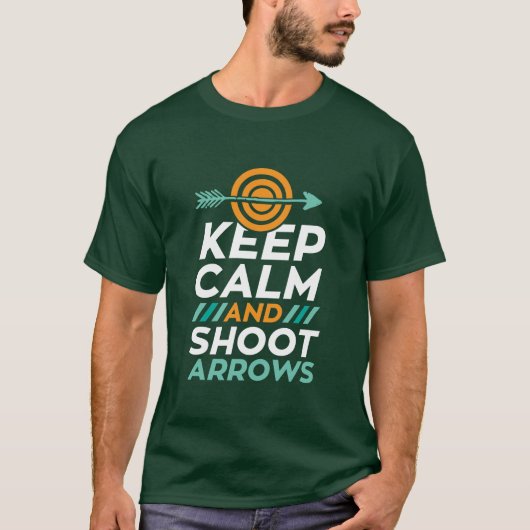 T-shirt met kalm- en schietpijlen houden (Voorkant)