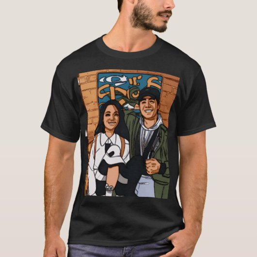 T-shirt met Kartoonify (Voorkant)
