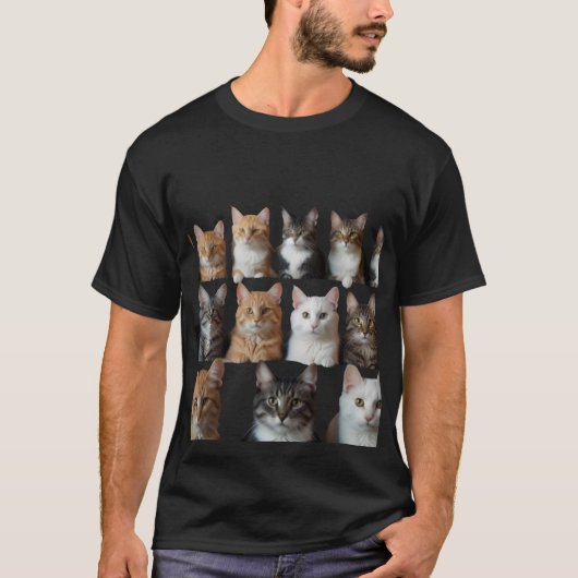 T-shirt met kat (Voorkant)