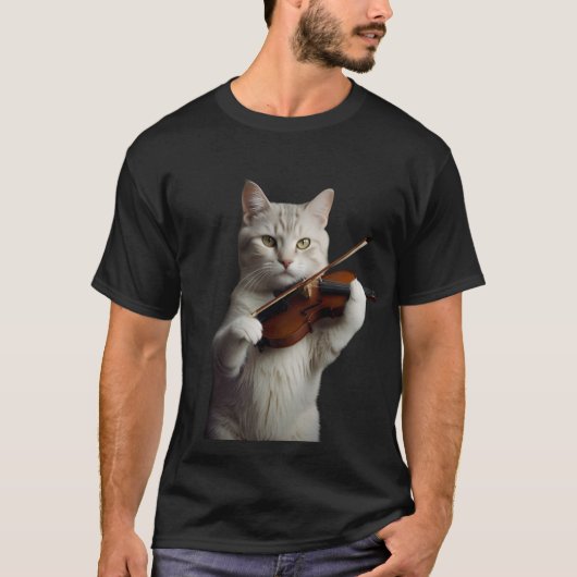 T-shirt met kat (Voorkant)