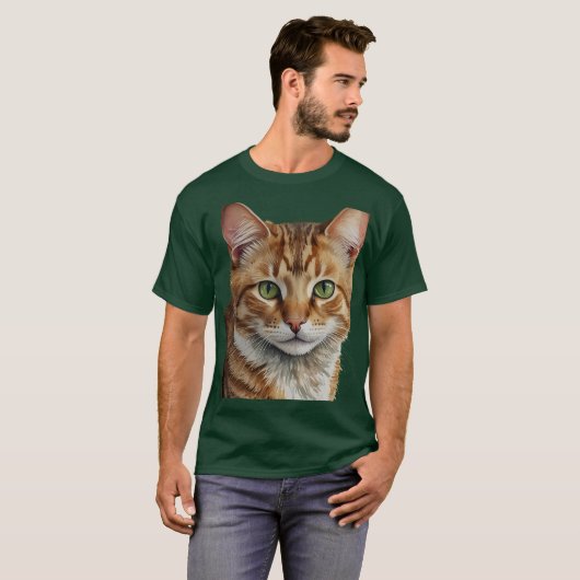 T-shirt met kat (Voorkant volledig)