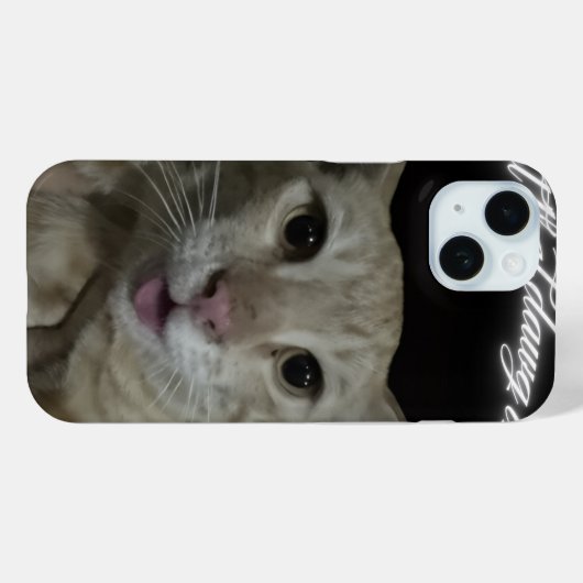T-shirt met kat Case-Mate iPhone case (Achterkant (horizontaal))