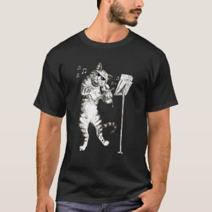 T-shirt met kat die viool speelt, cadeau voor viol