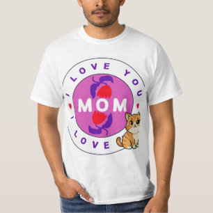 T-shirt met kat en moeder ontwerp