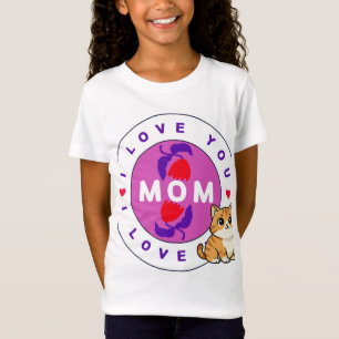T-shirt met kat en moeder ontwerp