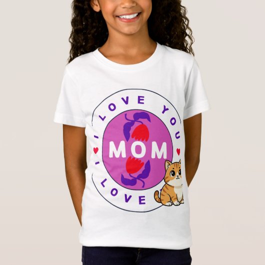 T-shirt met kat en moeder ontwerp (Voorkant)