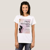 T-shirt met kat en moedersdag ontwerp (Voorkant volledig)