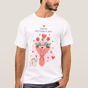 T-shirt met kat en moedersdag ontwerp