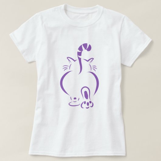 T-shirt met kat op catwalk (Design voorkant)