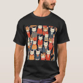 T-shirt met katten design (Voorkant)