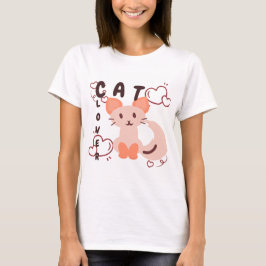 T-shirt met kattenliefhebber