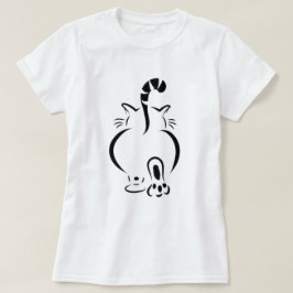 T-shirt met kattenwandeling