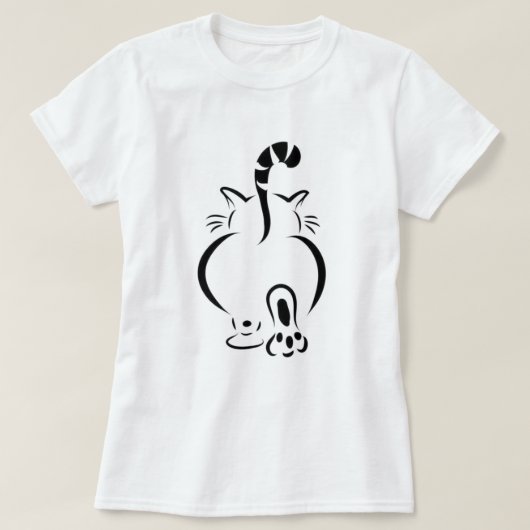 T-shirt met kattenwandeling (Design voorkant)