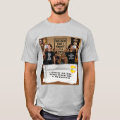 T-shirt met kauwgomwikkelgrappen (Voorkant)