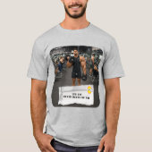 T-shirt met kauwgomwikkelgrappen arm dag (Voorkant)