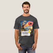 T-shirt met kauwgomwikkelgrappen voor discgolf (Voorkant volledig)