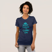 T-shirt met 'Keep Calm and Carry On' tekst (Voorkant volledig)