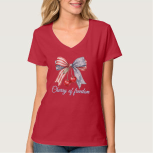 T-shirt met kers van vrijheid