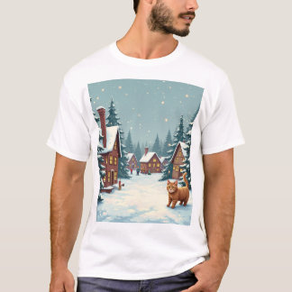 T-shirt met kerst en katten