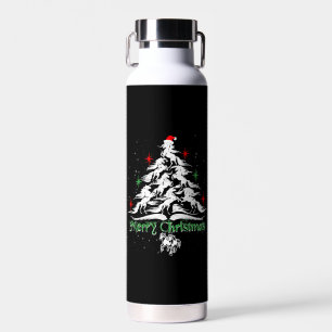 T-shirt met kerstboom voor de paardenkerstboom waterfles