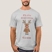 T-shirt met kerstmis voor rendierspelletjes (Voorkant)