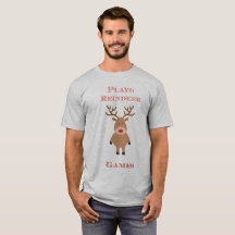 T-shirt met kerstmis voor rendierspelletjes