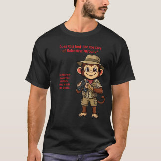 T-shirt met khaki makaak