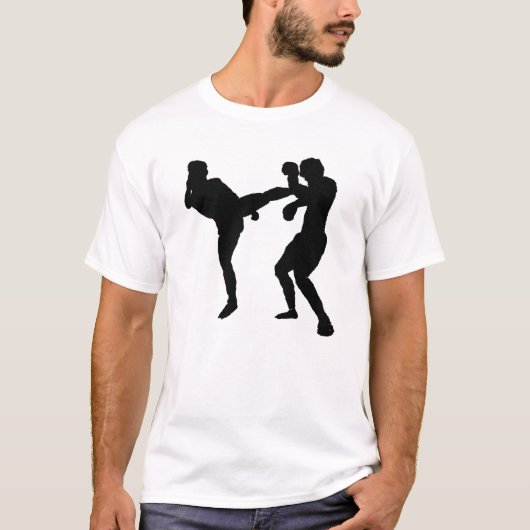 t-shirt met kickboxer (Voorkant)