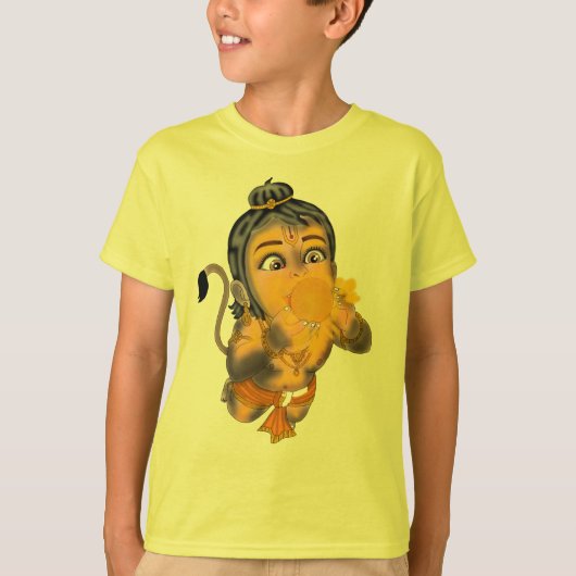 T-shirt met kind Hanuman (Voorkant)