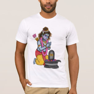 T-shirt met kind Rama die Shiva aanbidt