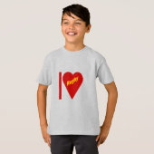 T-shirt met kinderen I LOVE RUGBY (Voorkant volledig)