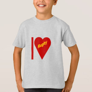 T-shirt met kinderen I LOVE RUGBY