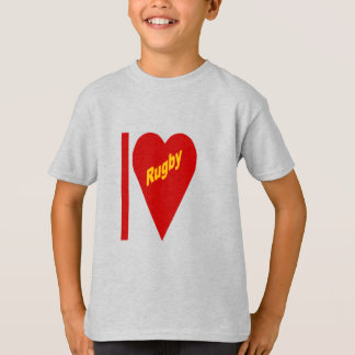 T-shirt met kinderen I LOVE RUGBY
