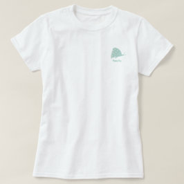 T-shirt met kleine minimale groene vlinder