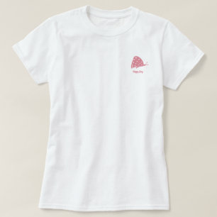T-shirt met kleine minimale rode vlinder